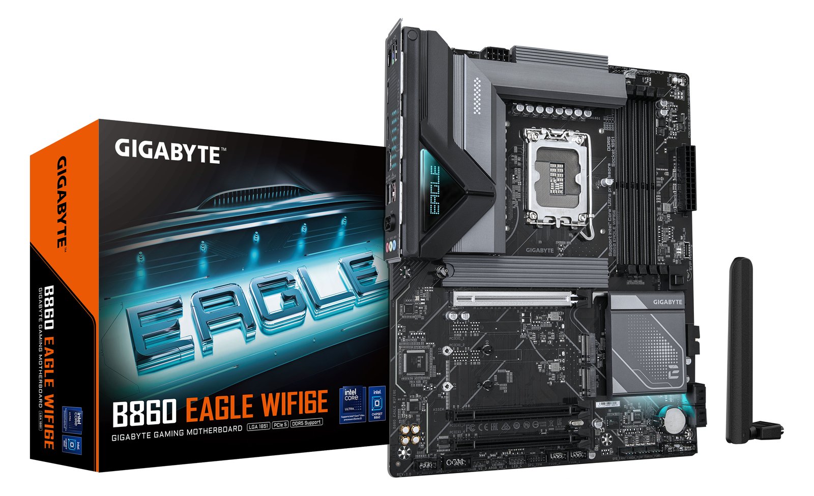 Gigabyte B860 EAGLE WIFI6E - Motherboard - ATX - LGA1851-Sockel - B860 Chipsatz - Onboard-Grafik (CPU erforderlich) von LumaTech