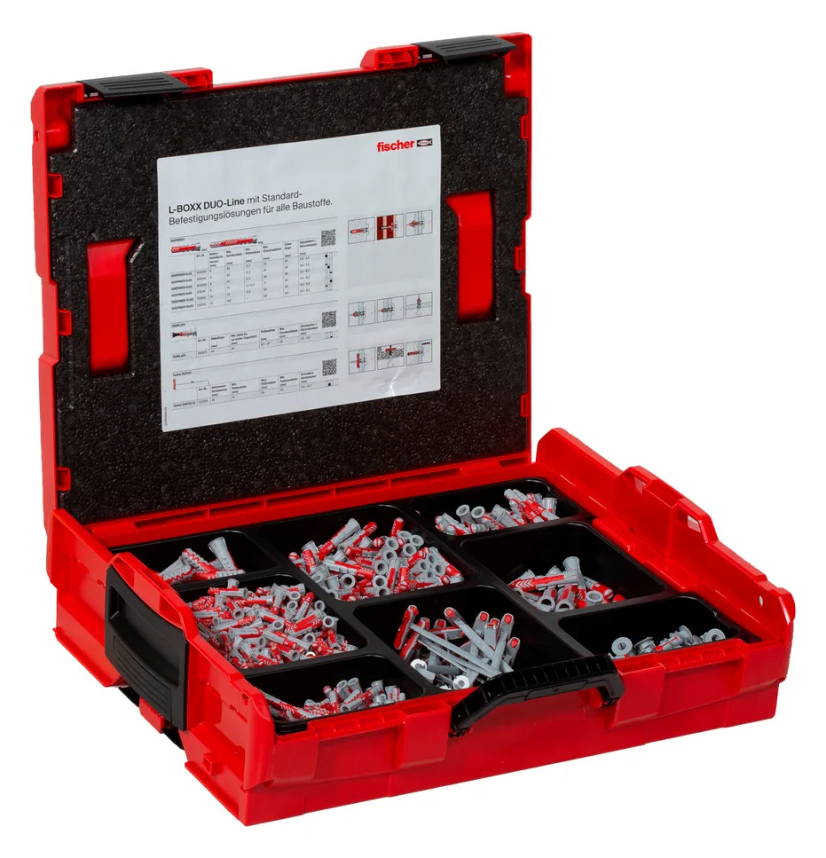 fischer L-BOXX - Rund - 400 x DuoPower 6 x 30 - 80 x DuoPower 6 x 50 - 170 x DuoPower 8 x 40... - 833 Stück(e), Ansicht 2