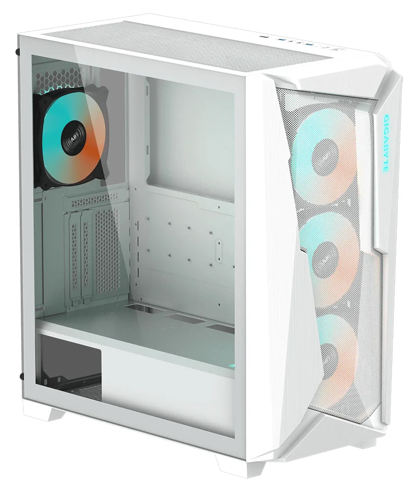 Gigabyte C301 Glass V2 - Mid tower - E-ATX - Seitenteil mit Fenster (gehärtetes Glas), Ansicht 2
