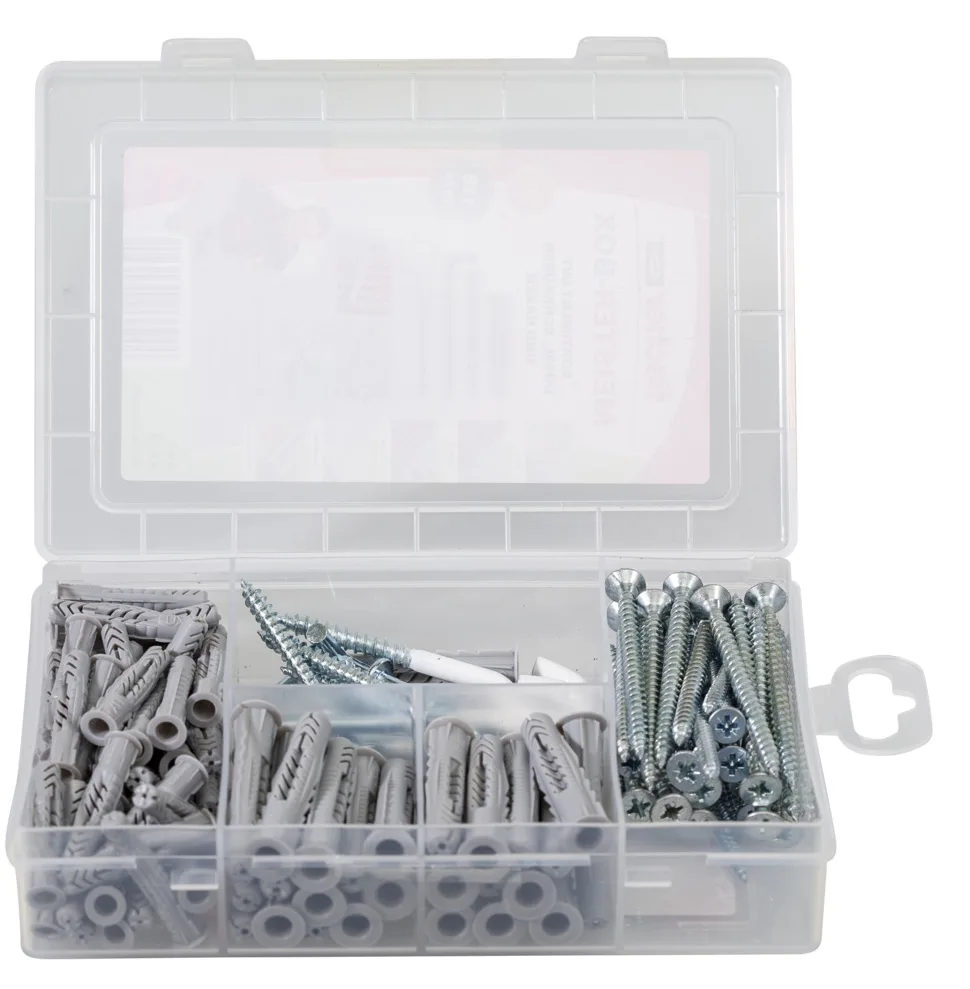 fischer MEISTER-BOX UX - Schrauben- & Dübelsatz - Beton - Grau - 75 Stück(e) - Box, Ansicht 3