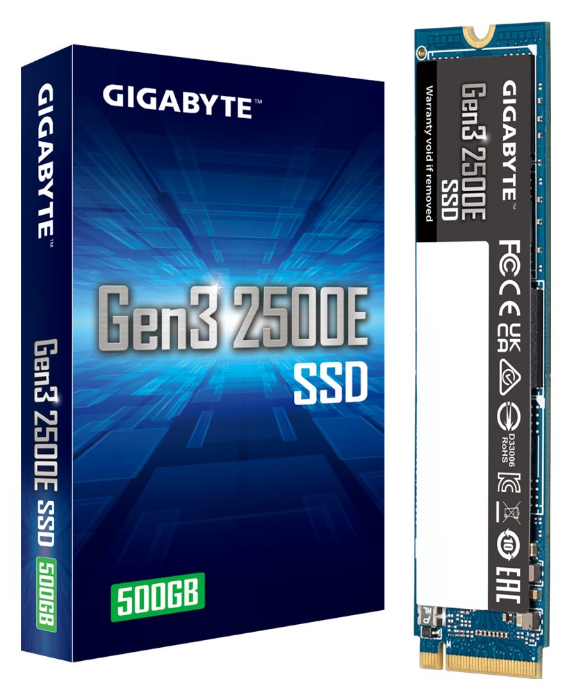 Gigabyte Gen3 2500E - SSD - 500 GB - intern - M.2 2280 - PCIe 3.0 x4 (NVMe)