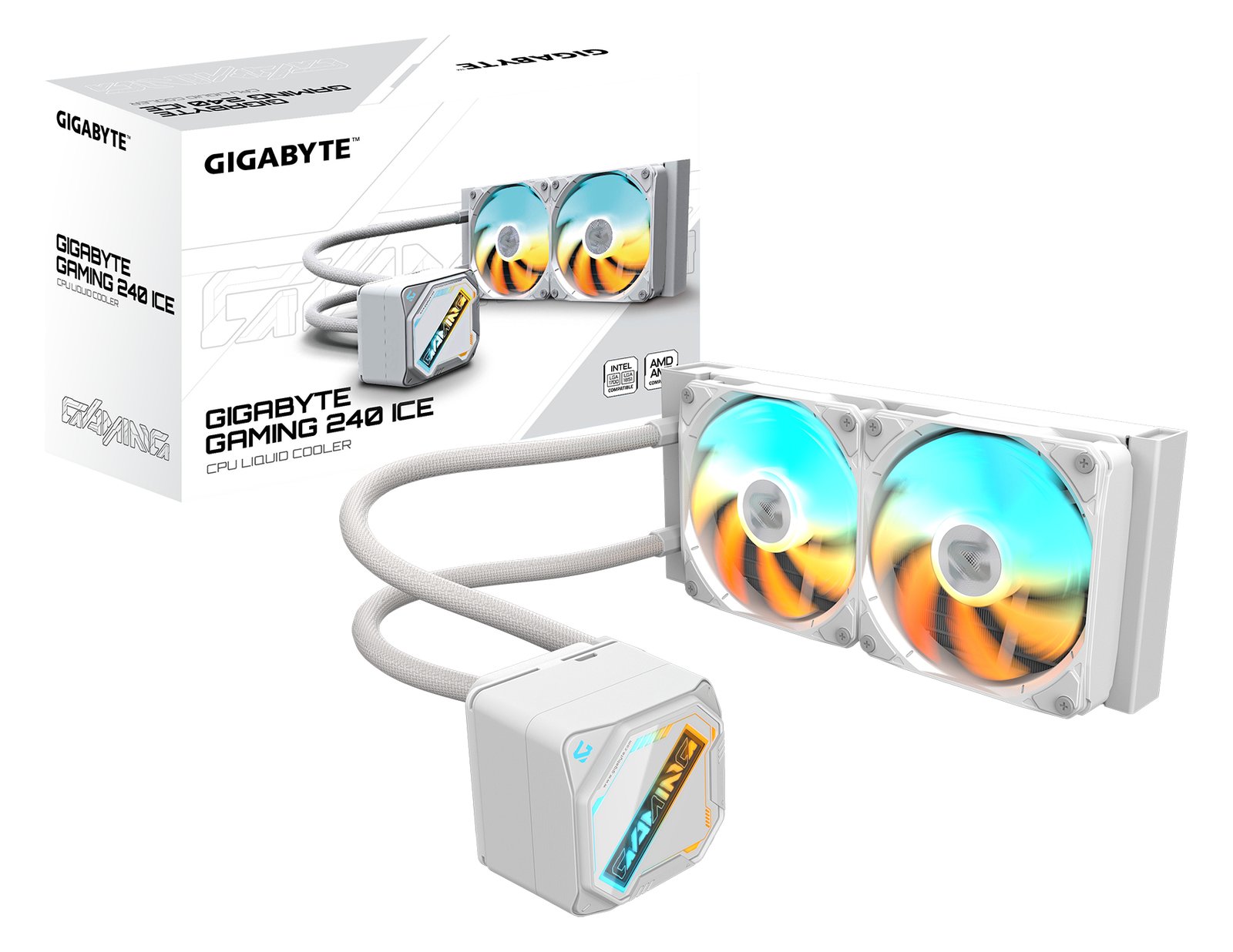 Gigabyte GME 240 ICE Wasserkühlung für AMD und Intel CPU Weiß - CPU-Kuehler - 35.8 - CPU-Kühler - 35,8 dB von LumaTech
