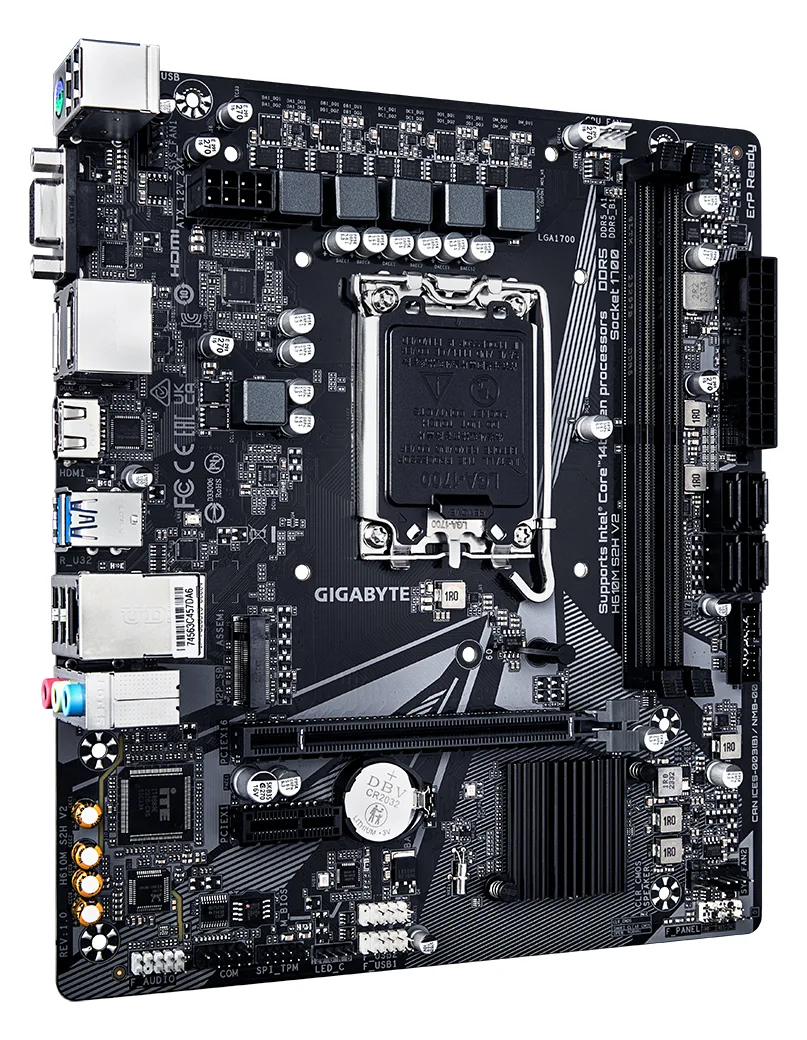 Gigabyte H610M S2H V2 DDR4 - 1.0 - Motherboard - micro ATX - LGA1700-Sockel - H610 Chipsatz - USB 3.2 Gen 1, Ansicht 4