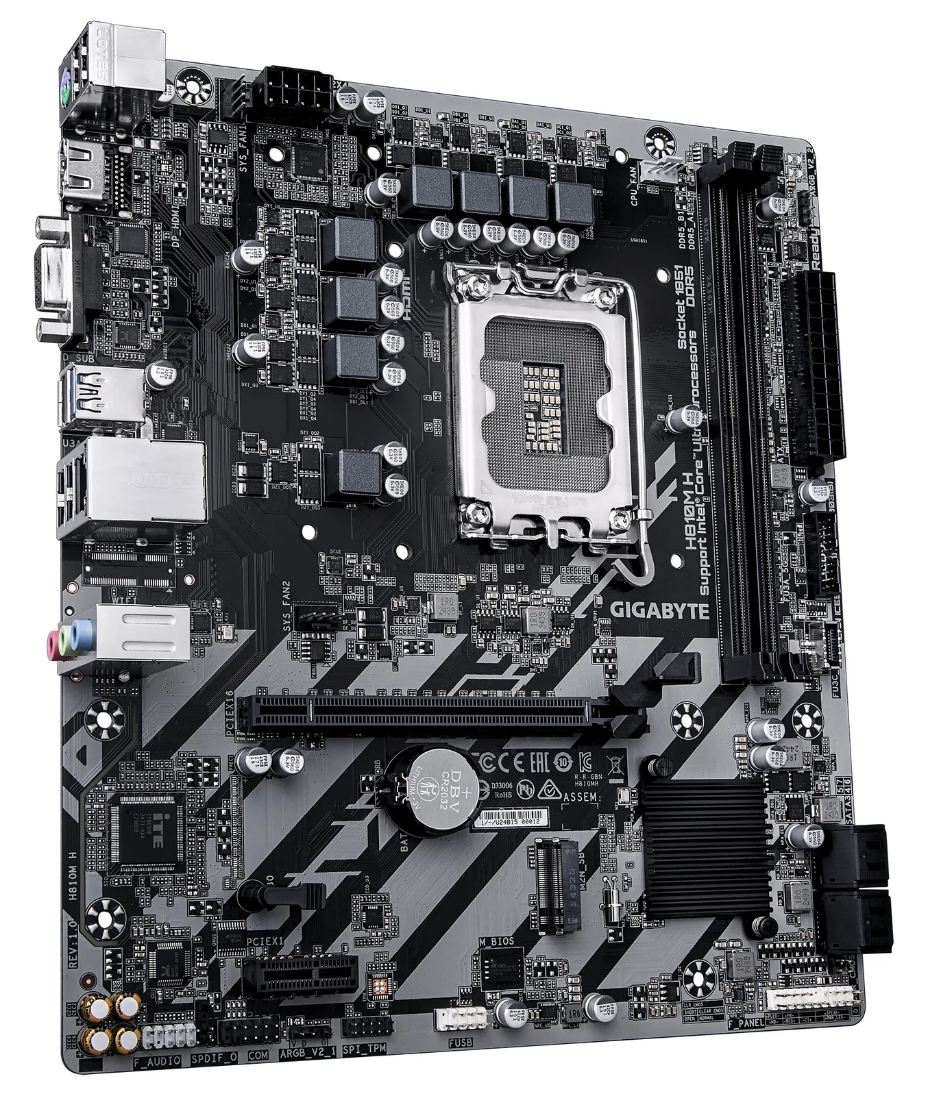 Gigabyte H810M H H810 S1851 mATX DDR5 - Mainboard - Intel H810, Ansicht 4