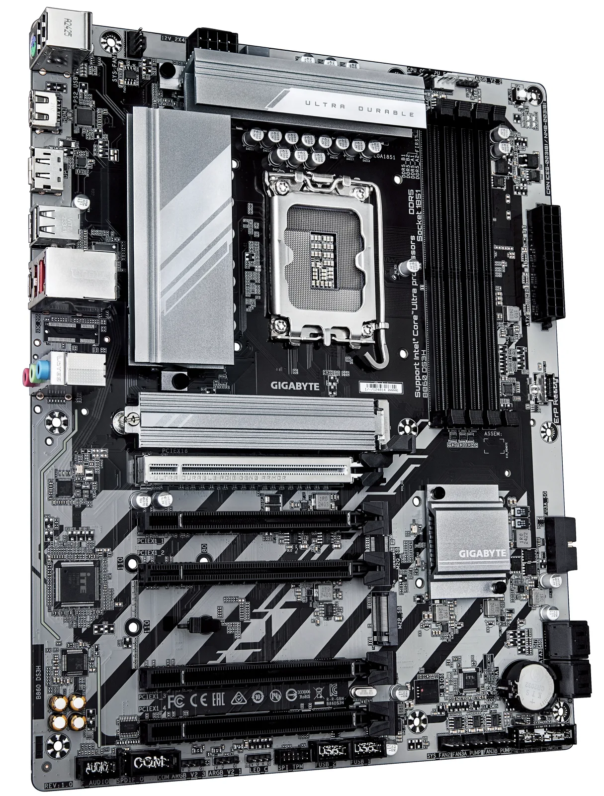 Gigabyte MB GBT Intel 1851 B860 DS3H - ATX - USB 3.2, Ansicht 3