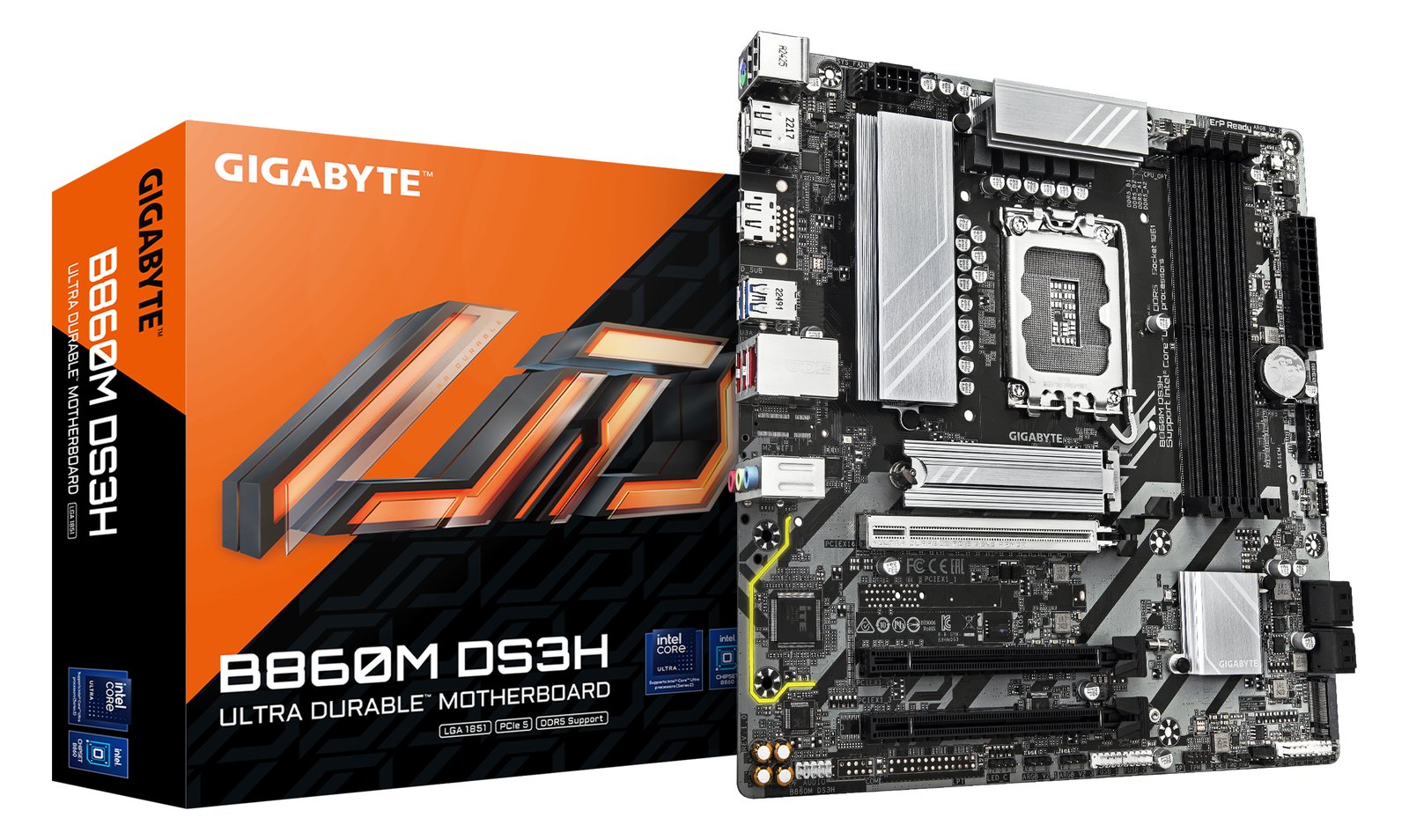 Gigabyte MB GBT Intel 1851 B860M DS3H - Micro/Mini/Flex-ATX - USB 3.2 von LumaTech