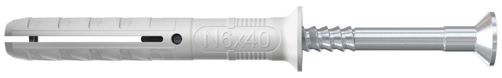 fischer N 8 x 60/20 S - Schrauben- & Dübelsatz - Beton - Grau - Pozidriv - PZ3 - 8 mm