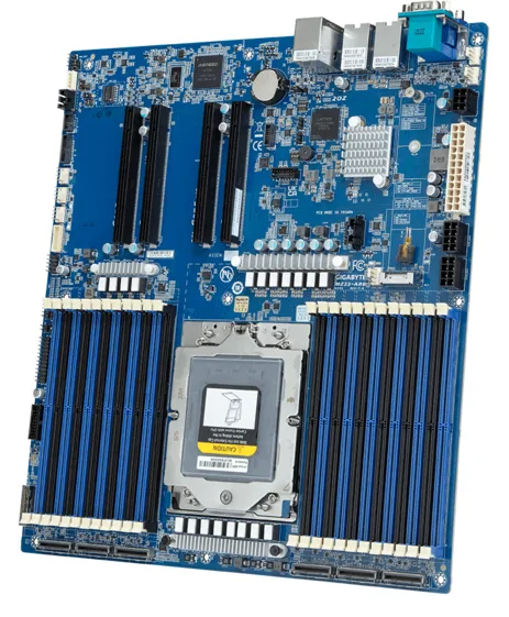 Gigabyte MZ33-AR0 - 1.0 - Motherboard - E-ATX EPYC 9004 Series - LGA6096 Socket, Ansicht 2