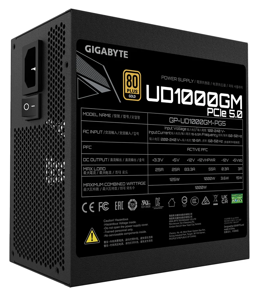 Gigabyte UD1000GM PG5 2.0 - Netzteil (intern), Ansicht 6