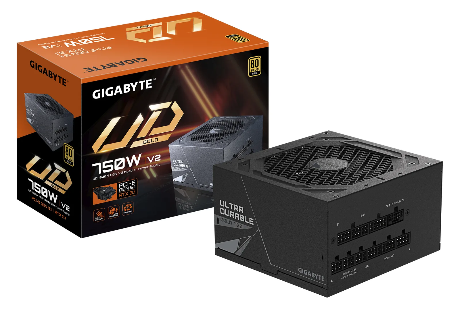 Gigabyte UD750GM PG5 V2 - Netzteil (intern) - ATX12V 3.1/ EPS12V, Ansicht 2