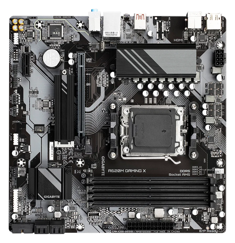 Gigabyte A620M GAMING X - Motherboard - micro ATX - Socket AM5 - AMD A620 Chipsatz, Ansicht 4