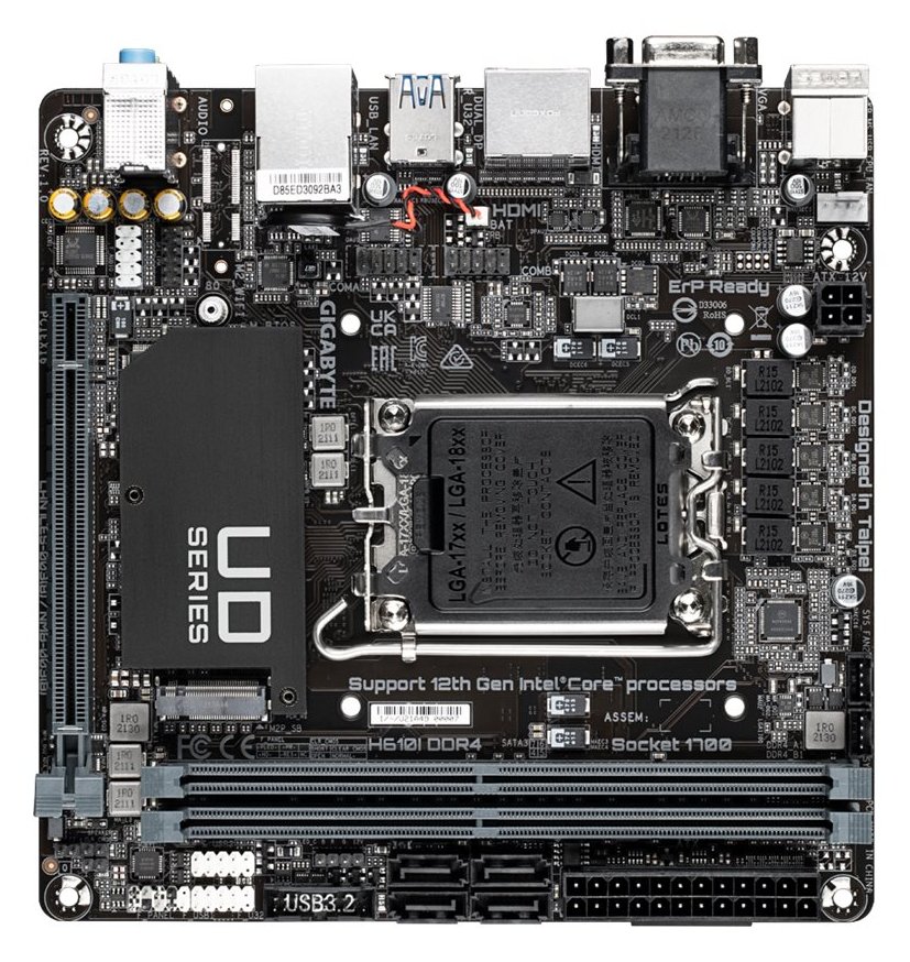 Gigabyte H610I DDR4 - 1.0 - Motherboard - Mini-ITX - LGA1700-Sockel - H610 Chipsatz von LumaTech