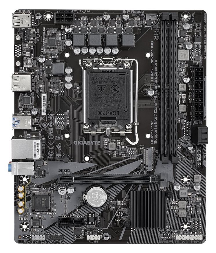 Gigabyte H610M K V2 - 1.0 - Motherboard - micro ATX - LGA1700-Sockel - H610 Chipsatz - Gigabit LAN - Onboard-Grafik von LumaTech