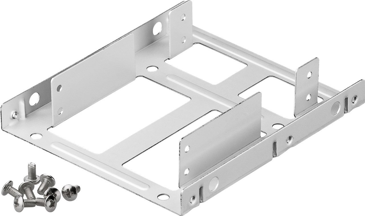 Goobay Einbaurahmen f. Festplatte 2.5'' auf 3.5'' Gehäuseschacht silber