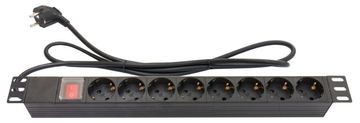 Good Connections Steckdosenleiste 19 - Schutzkontakt-Stecker an 8x Schutzkontakt-Buchse - mit Schalter - Kinderschutz von LumaTech