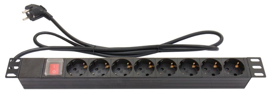 Good Connections Steckdosenleiste 19 - Schutzkontakt-Stecker an 8x Schutzkontakt-Buchse - mit Schalter - Kinderschutz von LumaTech