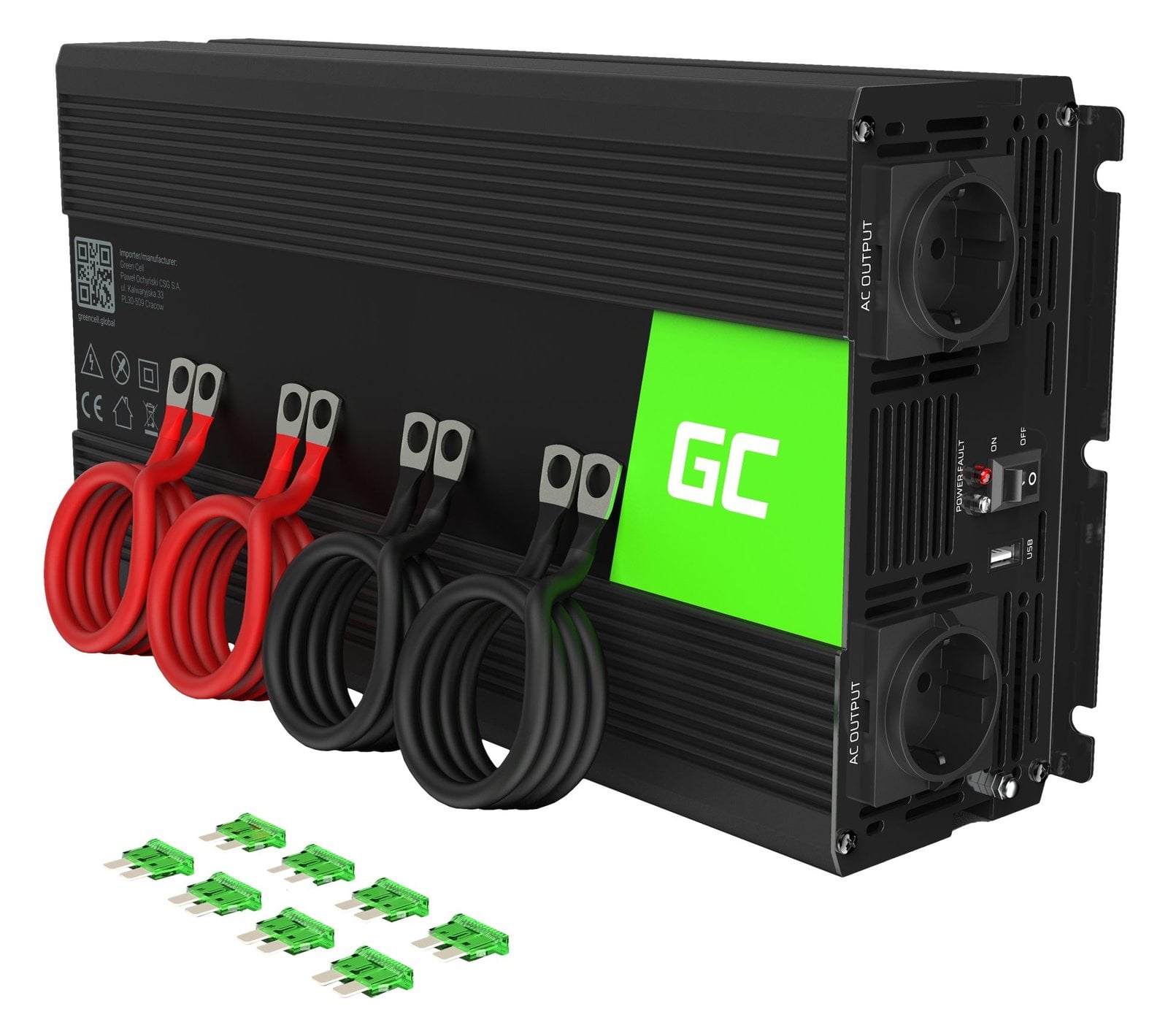 Green Cell INV11 - Universal - Auto - 12 V - 12 W - DC-to-AC