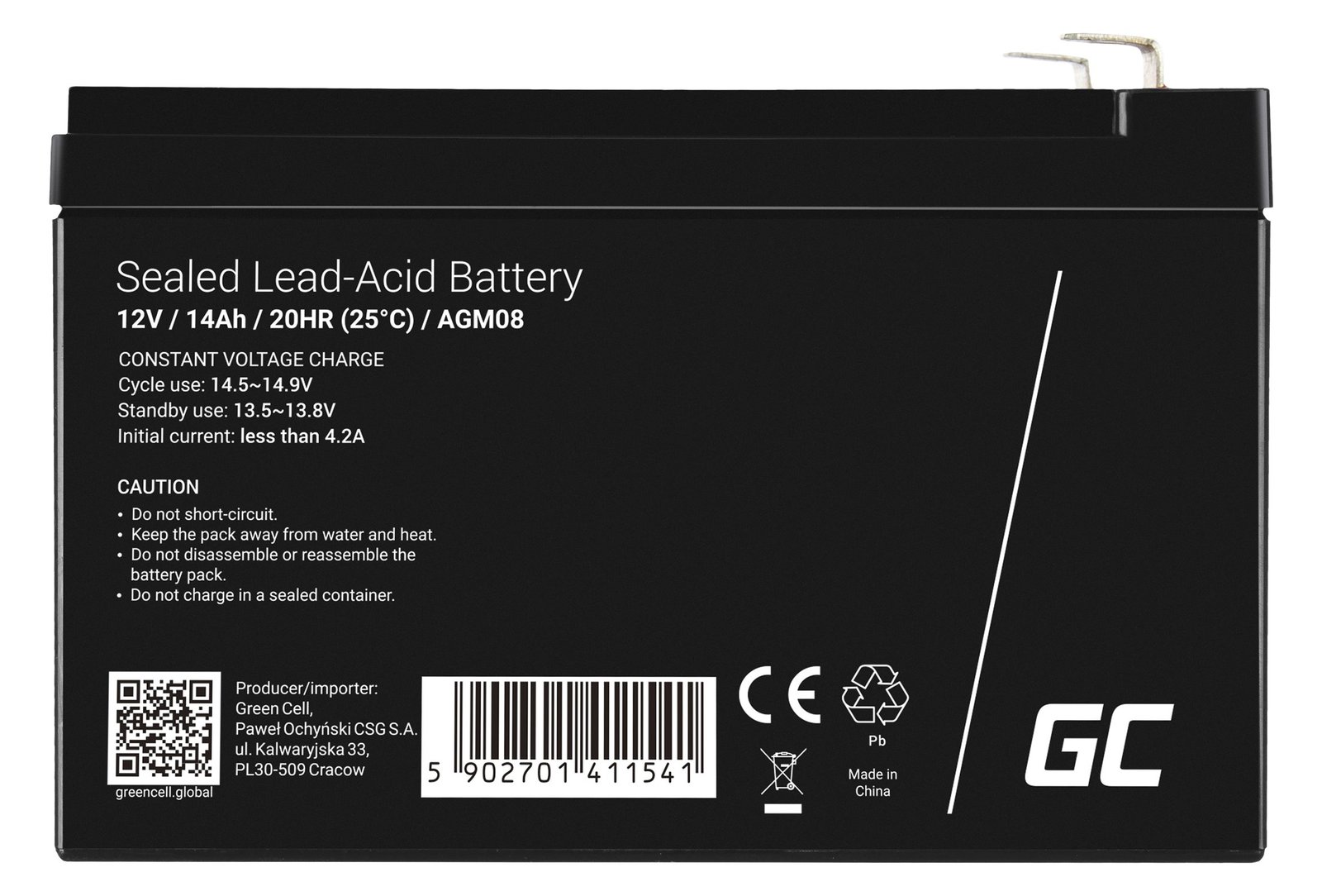 Green Cell USV-Akku - 1 x Batterie - Sealed Lead Acid (SLA)