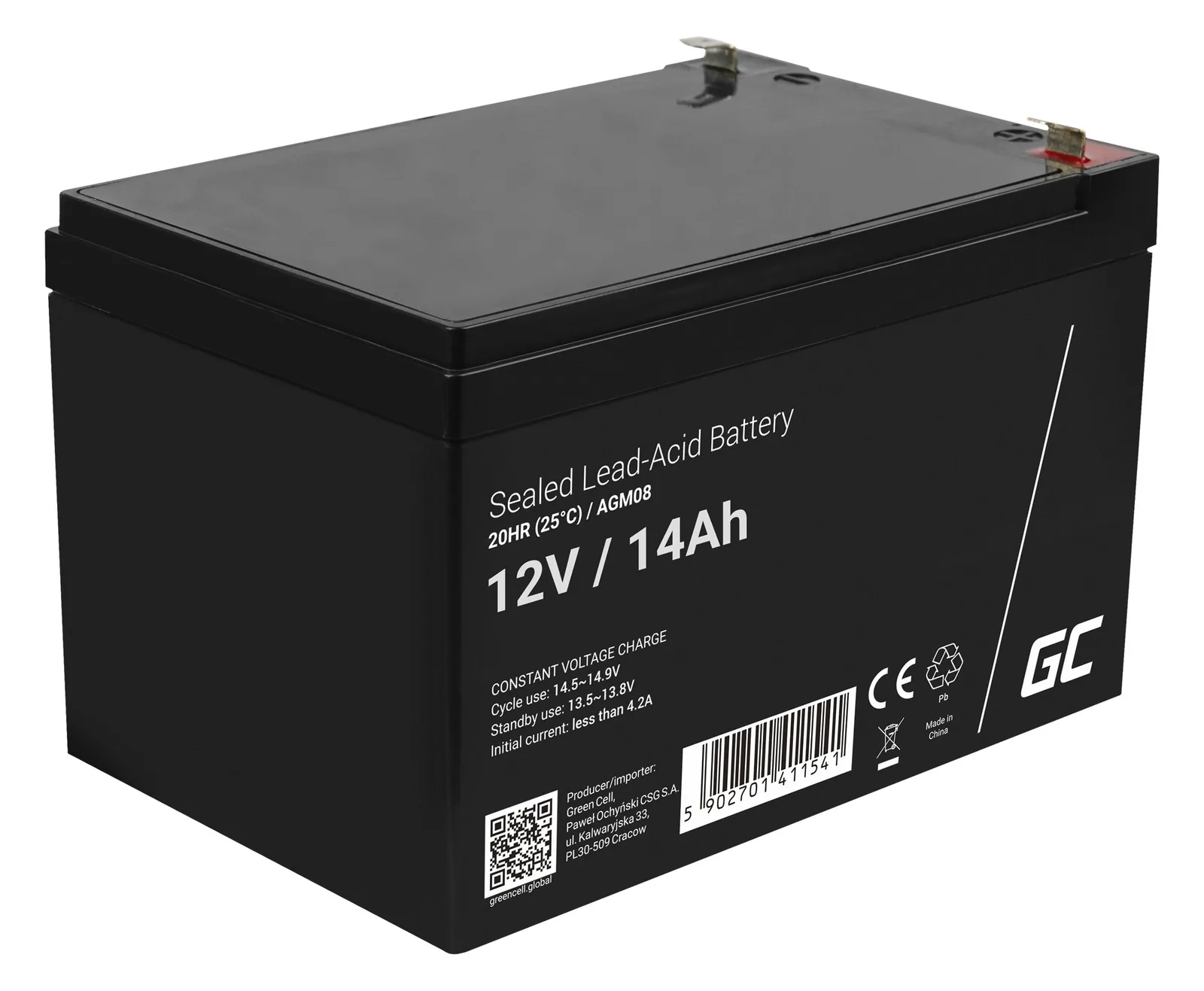 Green Cell USV-Akku - 1 x Batterie - Sealed Lead Acid (SLA), Ansicht 3