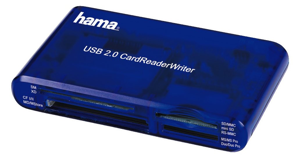 Hama USB 2.0 30 in 1 CardReaderWriter - Kartenleser - 35-in-1 (CF I, CF II, MS, MS PRO, Microdrive, MMC, SD, MS Duo...)