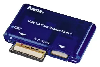Hama USB 2.0 30 in 1 CardReaderWriter - Kartenleser - 35-in-1 (CF I, CF II, MS, MS PRO, Microdrive, MMC, SD, MS Duo...), Ansicht 2