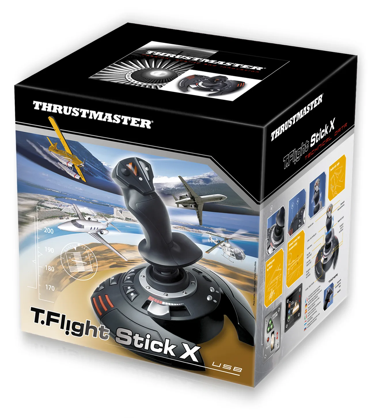 Hercules Thrustmaster T-Flight Stick X - Joystick - 12 Tasten, Ansicht 4