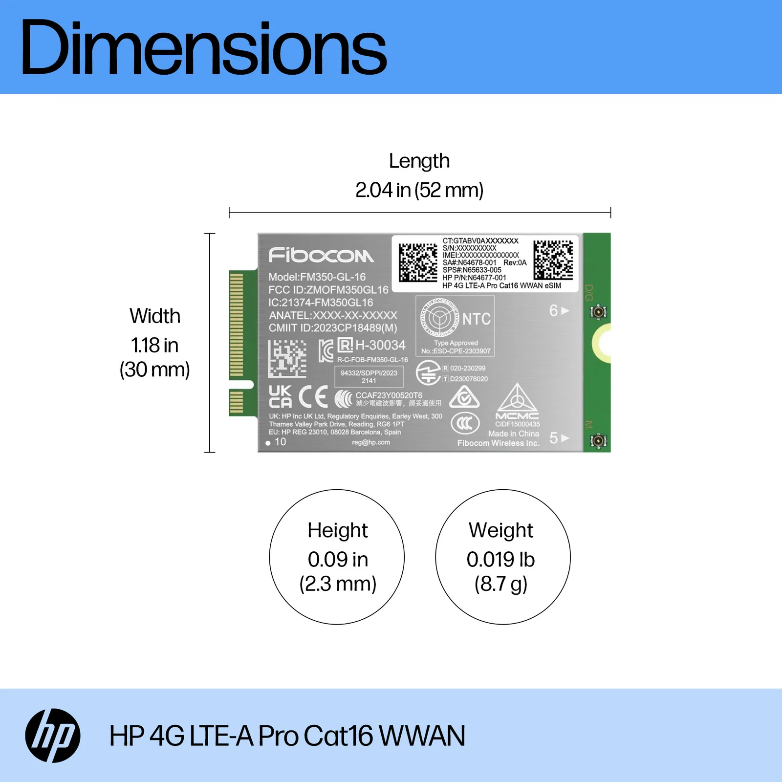 HP  Drahtloses Mobilfunkmodem - 4G LTE Advanced, Ansicht 3
