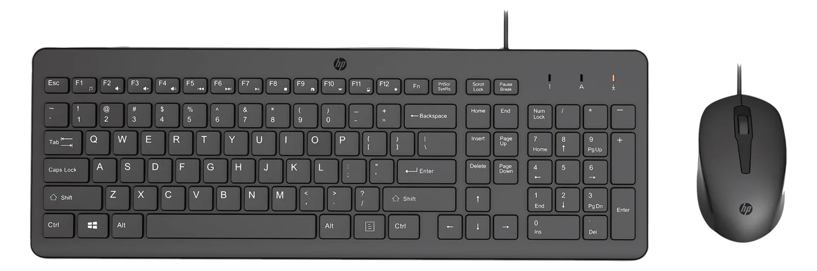 HP 150 - Tastatur-und-Maus-Set - USB - TL: Nordisch, QWERTY, Ansicht 2