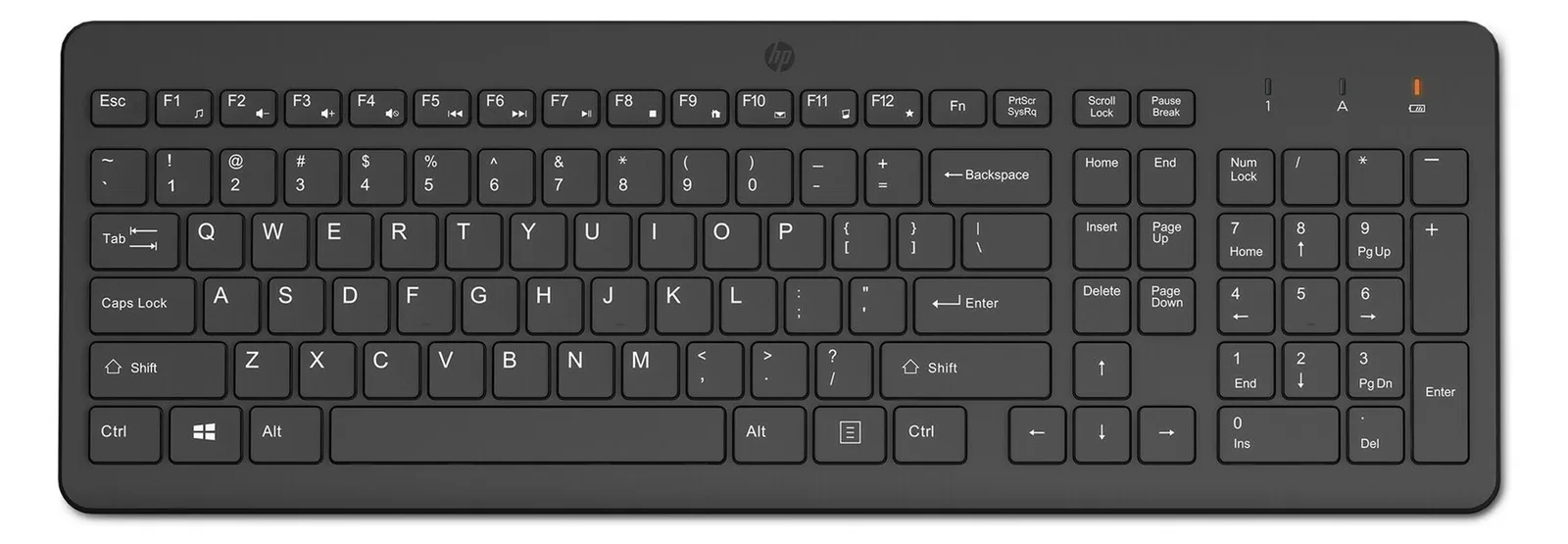 HP 220 - Tastatur - kabellos - 2.4 GHz - TL: US, QWERTY, Ansicht 2