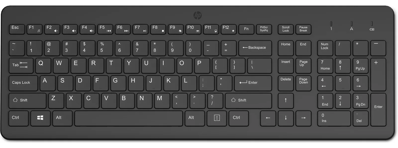 HP 225 - Tastatur - 2,5-Zonen-Layout - kabellos - TL: Französisch, AZERTY, Ansicht 2