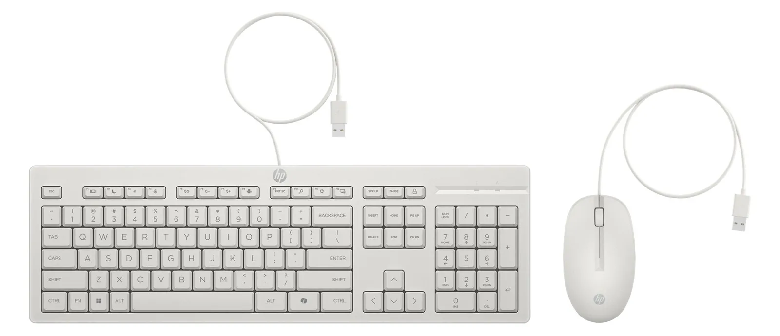 HP 225 - Tastatur-und-Maus-Set - 100% - full size - TL: Deutsch, QWERTZ - weiß, Ansicht 2