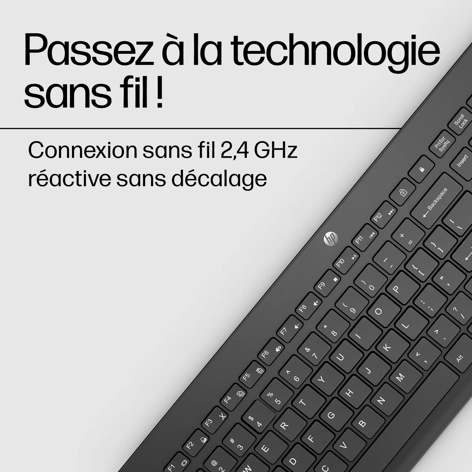 HP 230 Wireless Keyboard Black - Tastatur - TL: Französisch, AZERTY, Ansicht 4