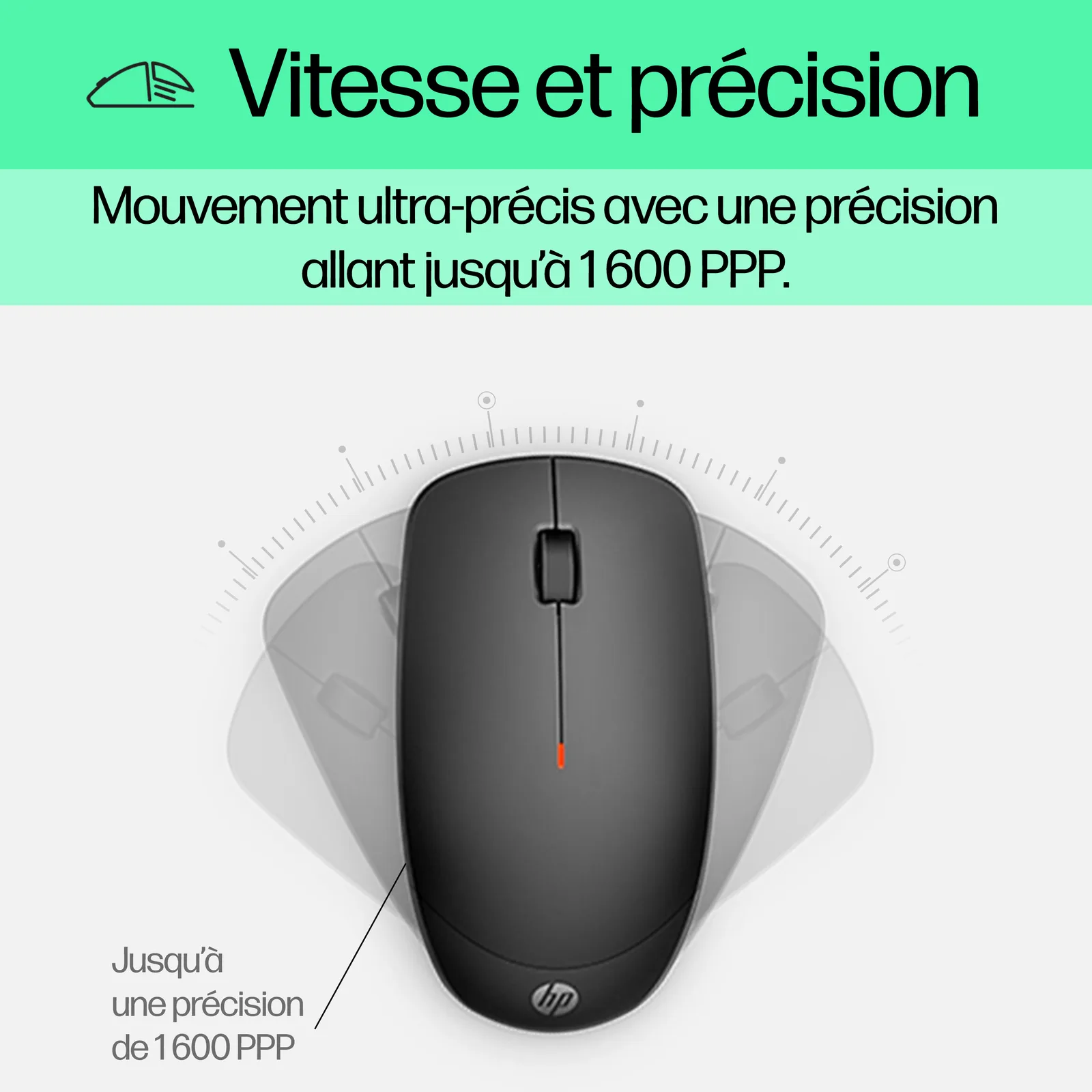HP 230 Wireless Mouse and Keyboard Combo - French - Maus - 1.600 dpi, Ansicht 2