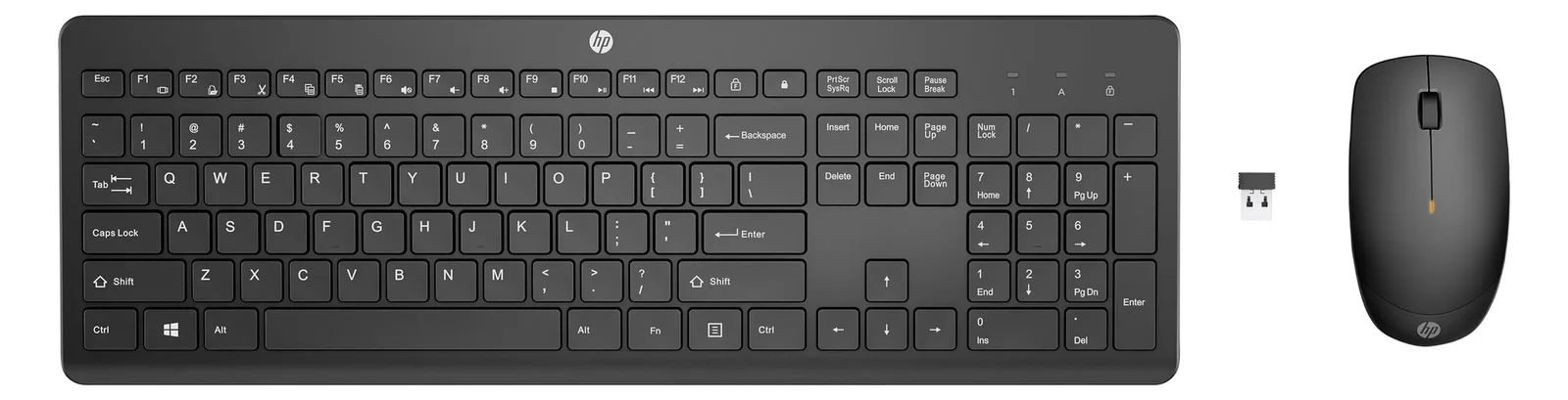 HP 235 - Tastatur-und-Maus-Set - kabellos - TL: US, QWERTY, Ansicht 4
