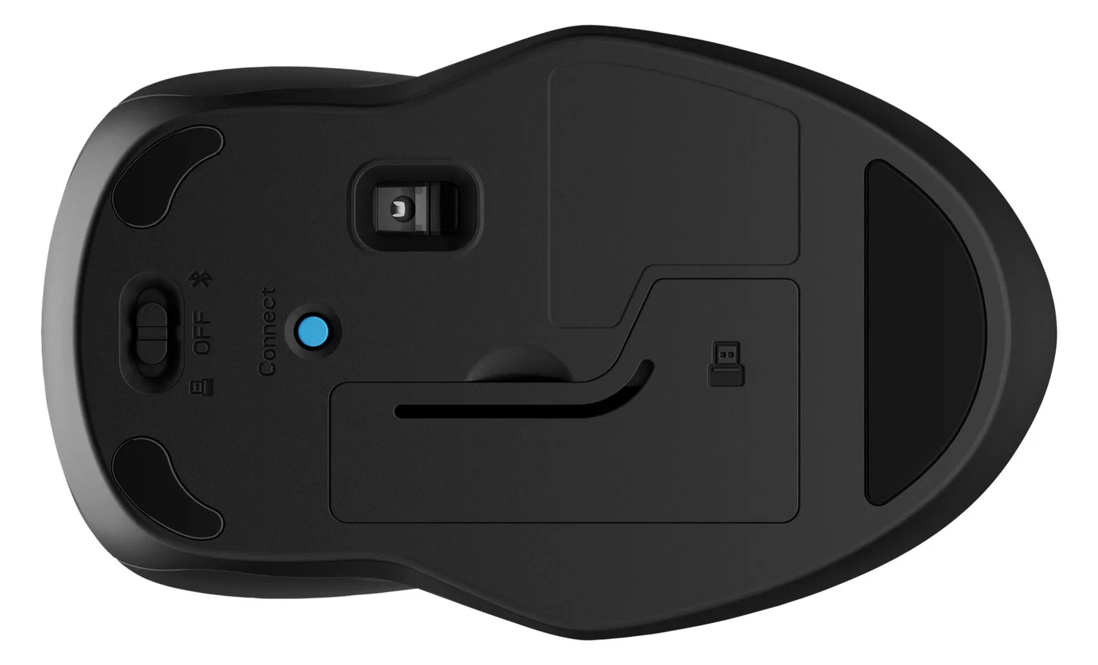 HP 255 - Maus - 3 Tasten - kabellos - Bluetooth, 2.4 GHz - kabelloser Empfänger (USB), Ansicht 4