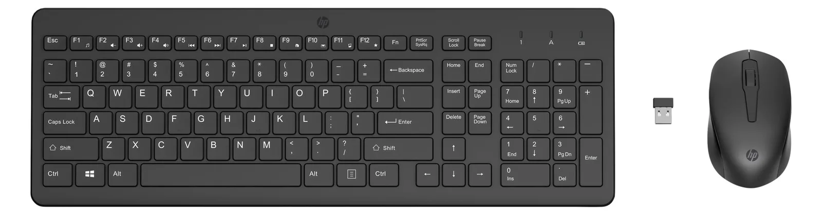 HP 330 - Tastatur-und-Maus-Set - kabellos - 2.4 GHz - TL: Deutsch, QWERTZ, Ansicht 3