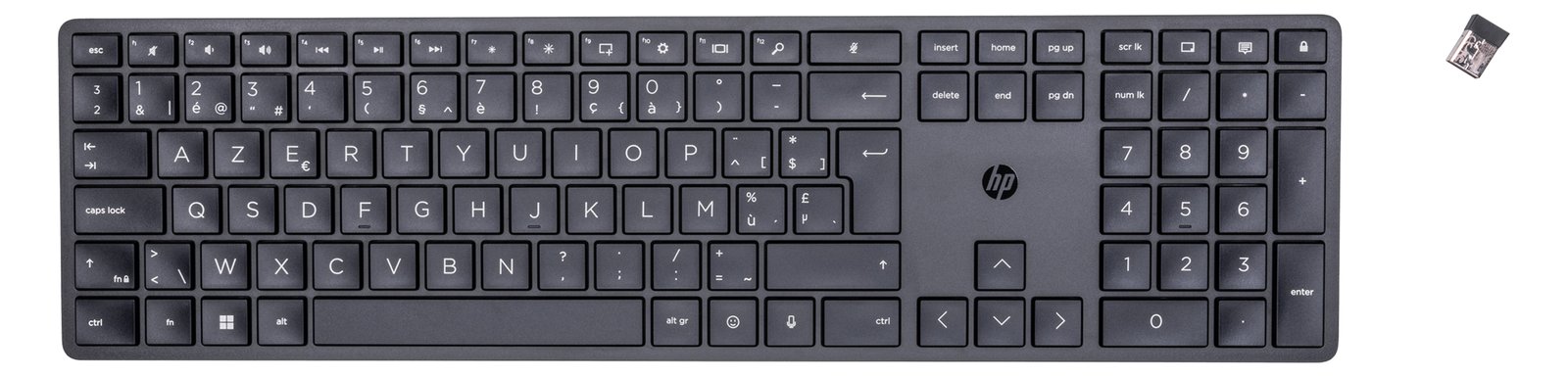 HP 450 Wireless BLK Programmab - Tastatur - TL: Belgisch, AZERTY