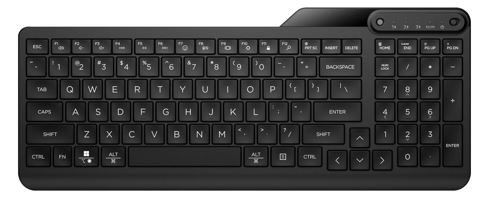 HP 460 - Tastatur - Multi-Device, schnelle Kopplung, kompakt mit Ziffernblock, 2-Zonen-Layout - TL: Nordisch, QWERTY, Ansicht 5