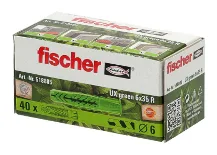 fischer UX Green 6x35 R - Dübel - Nylon - Kunststoff - Grün - 35 mm - 6 mm - 4,5 cm, Ansicht 3