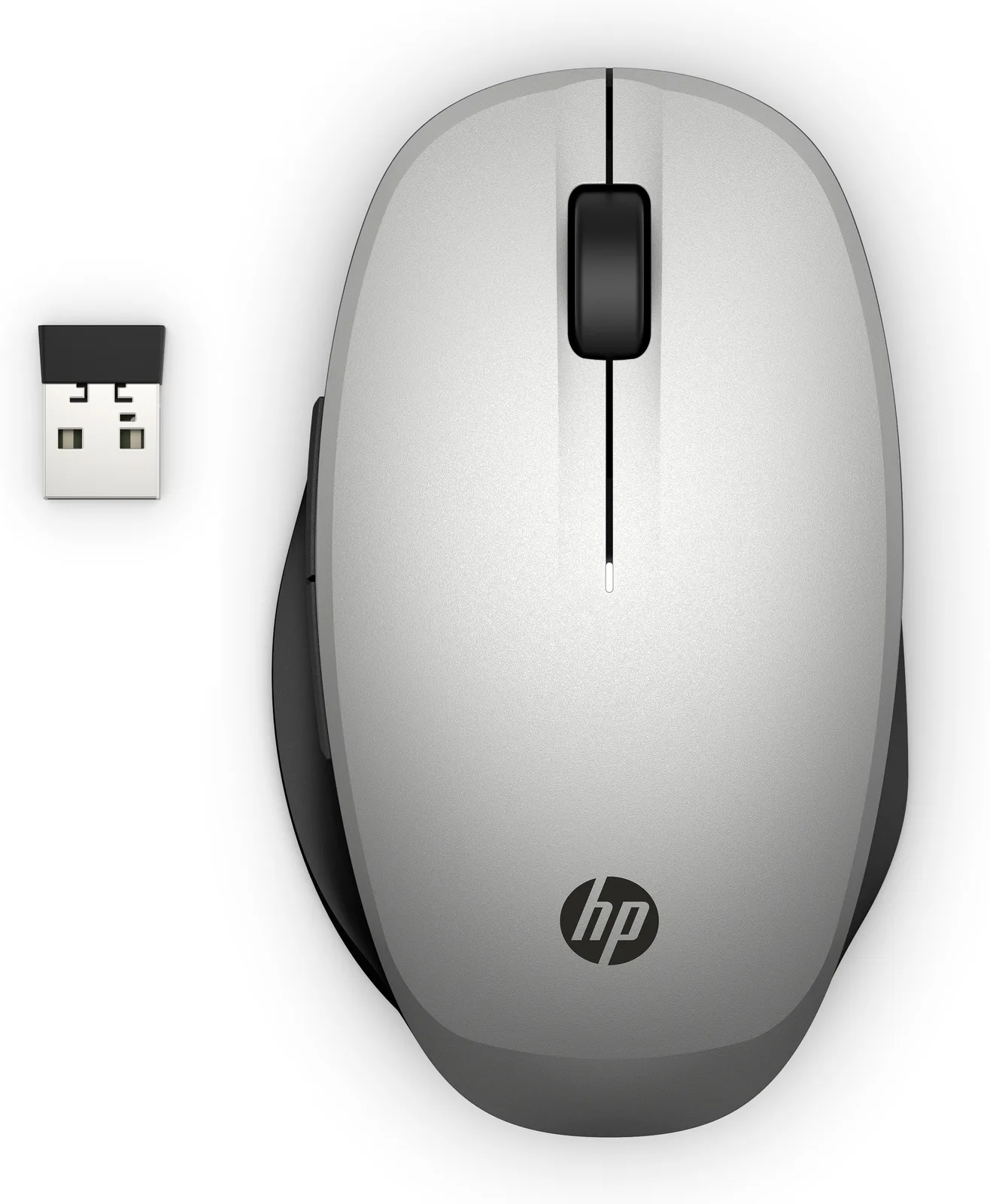 HP Dual Mode - Maus - optisch - kabellos - Bluetooth, 2.4 GHz - kabelloser Empfänger (USB), Ansicht 2