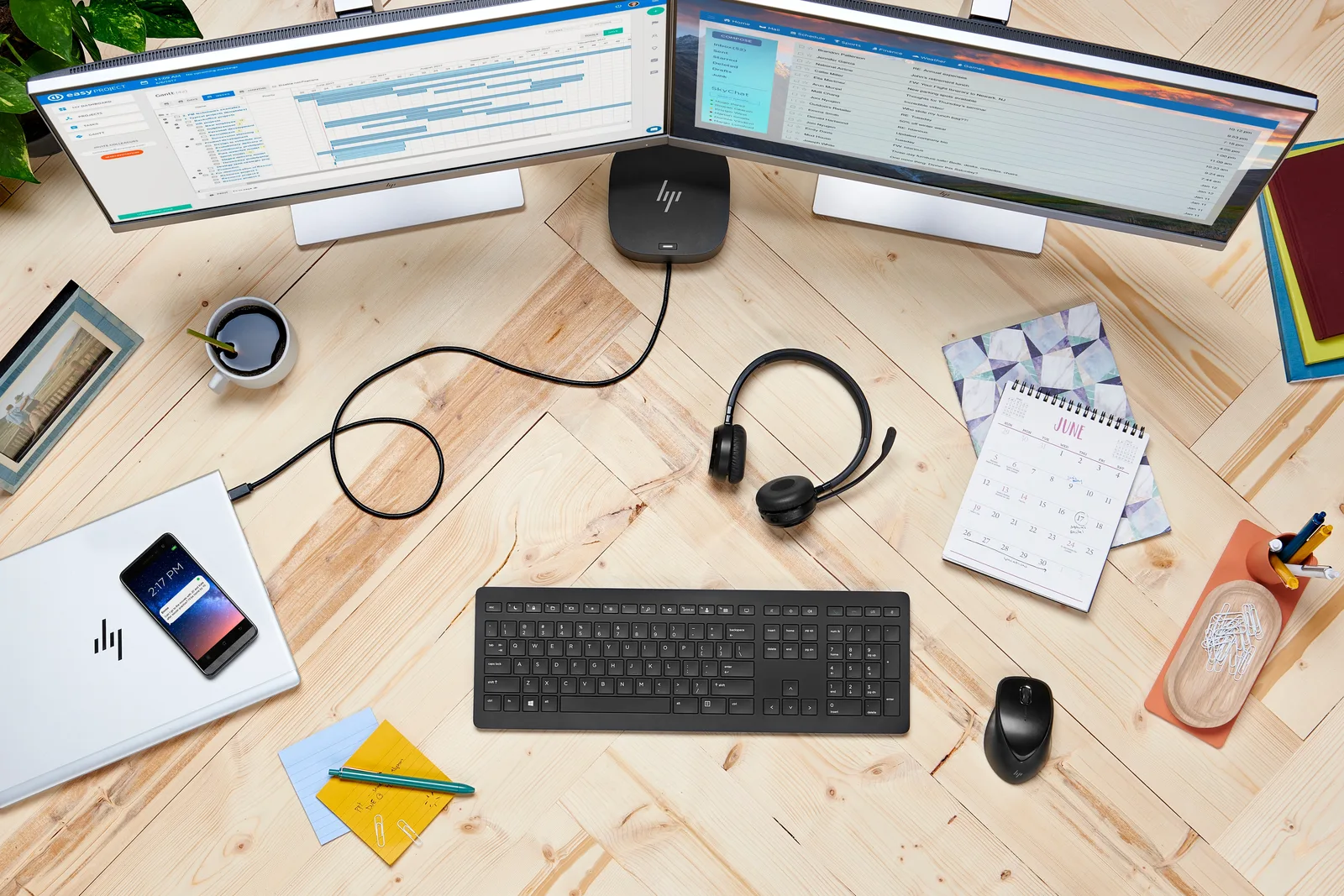 HP Premium - Maus - rechts- und linkshändig - Laser - 3 Tasten - kabellos - 2.4 GHz - kabelloser Empfänger (USB), Ansicht 2