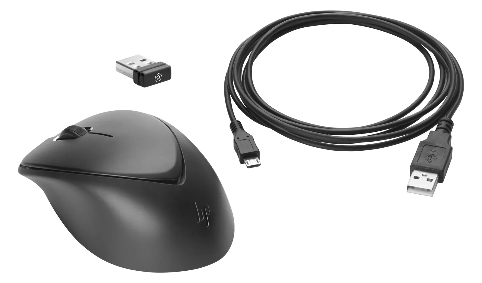 HP Premium - Maus - rechts- und linkshändig - Laser - 3 Tasten - kabellos - 2.4 GHz - kabelloser Empfänger (USB), Ansicht 3