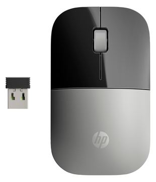 HP Z3700 - Maus - Blaue LED - kabellos - 2.4 GHz - kabelloser Empfänger (USB) - Silber von LumaTech