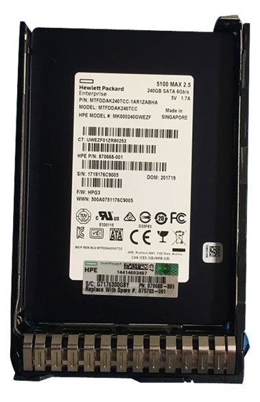HPE Mixed Use - SSD - 240 GB - Hot-Swap - 2.5 SFF (6.4 cm SFF)