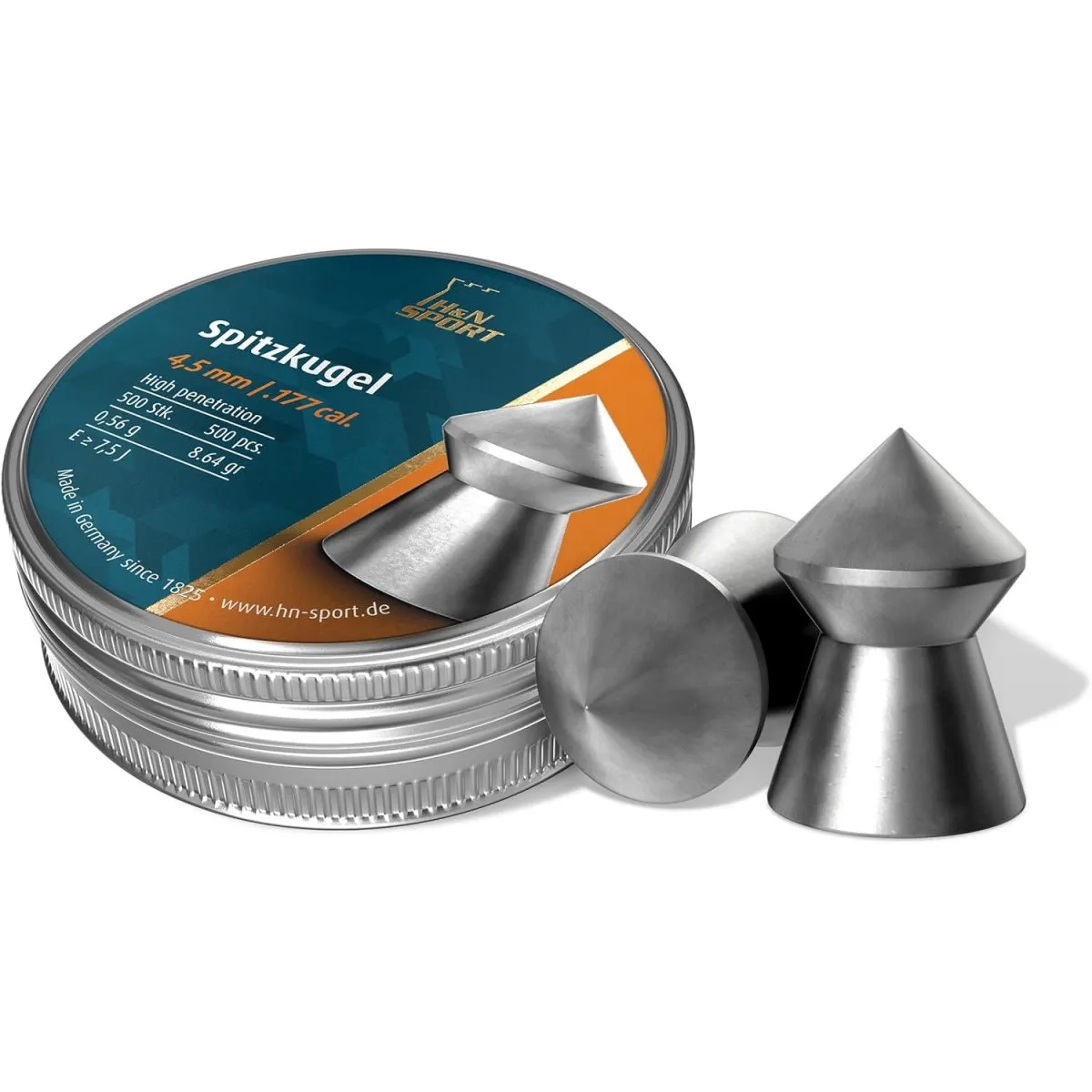 H&N Sport Spitzkugel 4,50 mm Balines 4,50mm, Erwachsene Unisex, 4,50