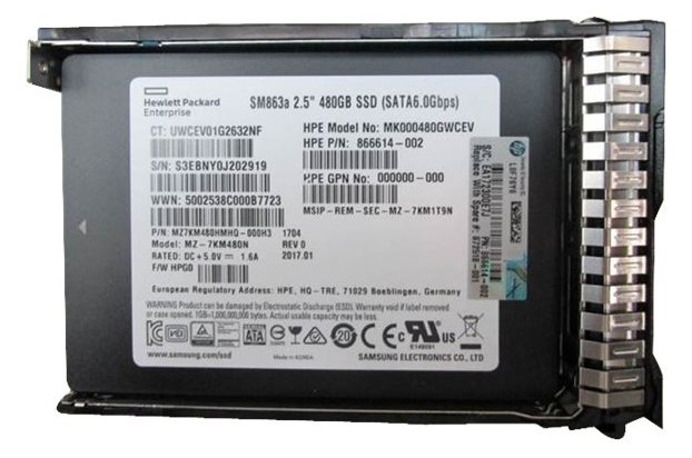 HPE Mixed Use-3 - SSD - 480 GB - Hot-Swap - 2.5 SFF (6.4 cm SFF)