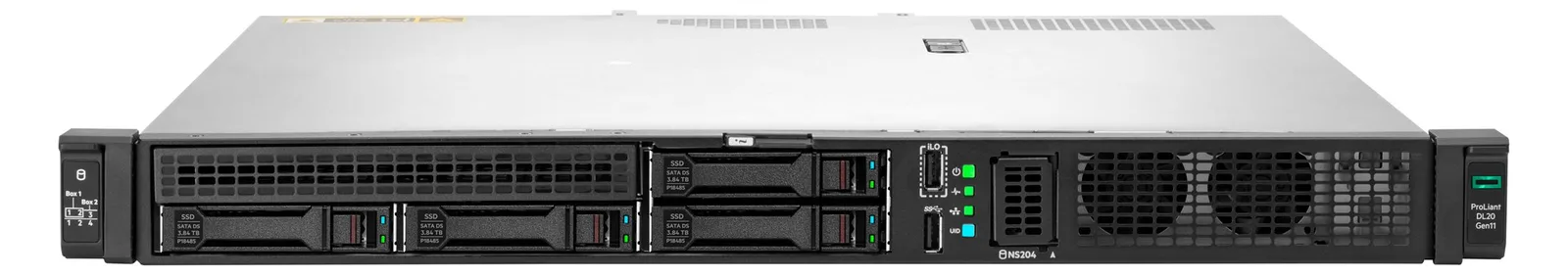 HPE ProLiant DL20 Gen11 - Server - Rack-Montage - 1U - 1-Weg - 1 x Xeon 6333P - RAM 32 GB - SATA/SAS/NVMe - Hot-Swap2.5, Ansicht 4