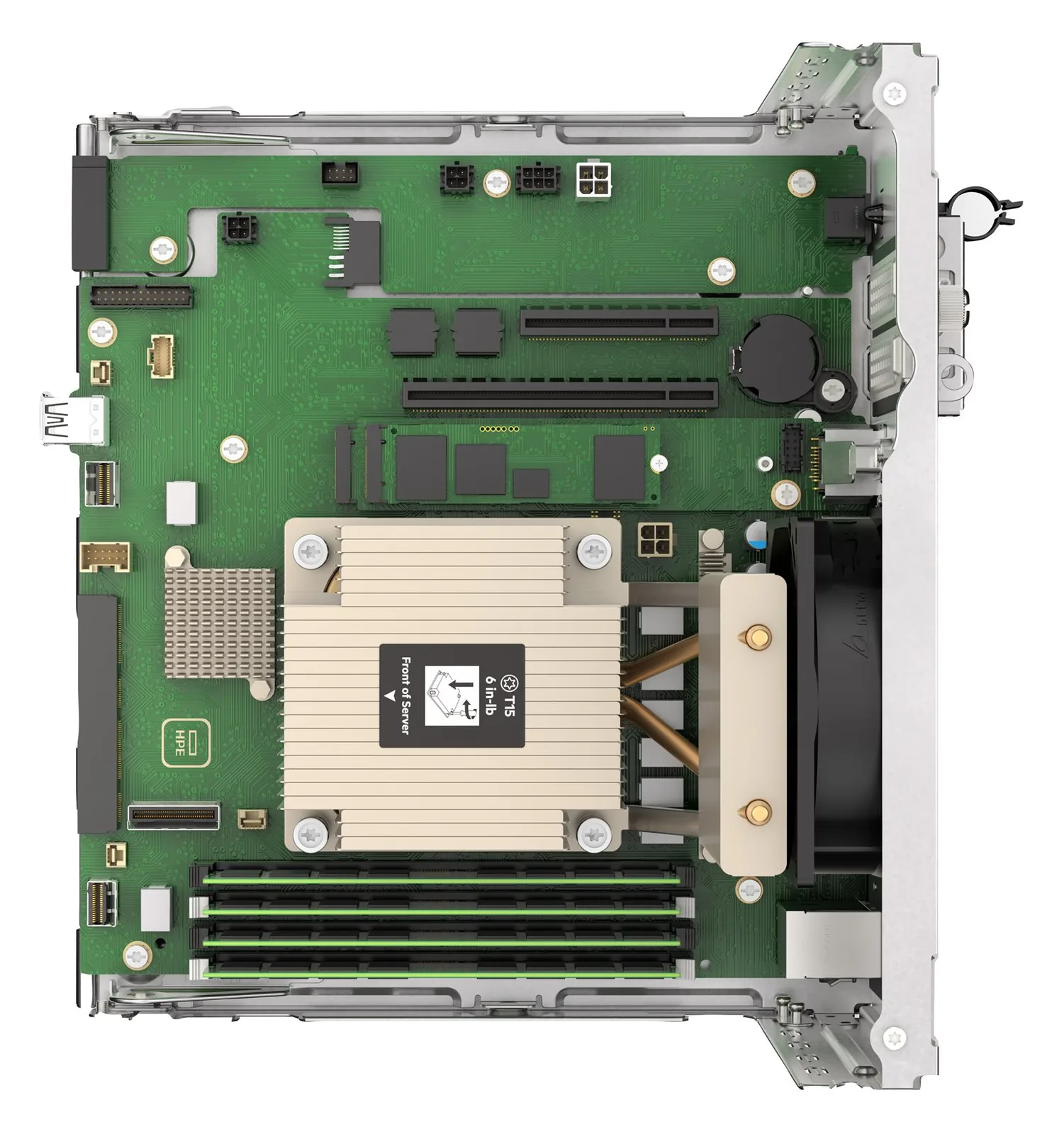 HPE ProLiant MicroServer Gen11 - Server - Ultra-Micro-Tower - 1-Weg - 1 x Xeon 6325P - RAM 32 GB - SATA, Ansicht 3