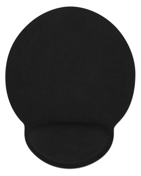 IC Intracom Manhattan Wrist Gel Support Pad and Mouse Mat, Black, non slip base, Lifetime Warranty von LumaTech