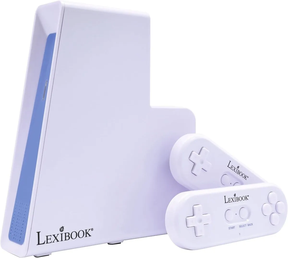 Lexibook, TV-Spielkonsole mit 2 drahtlosen Controllern, 250 Spiele, 32-Bit-Grafik, TV-Anschluss, JG7440
